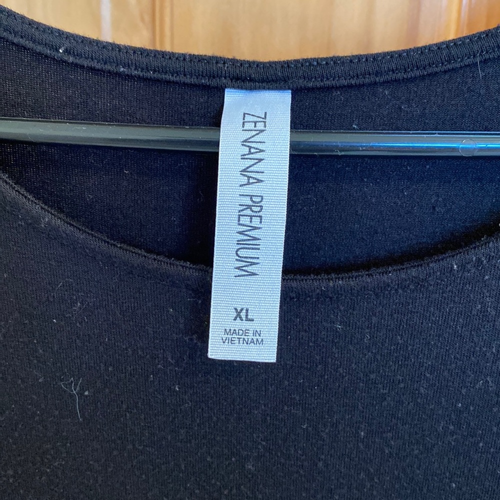 Simple black Zenana Premium t shirt dress with pockets